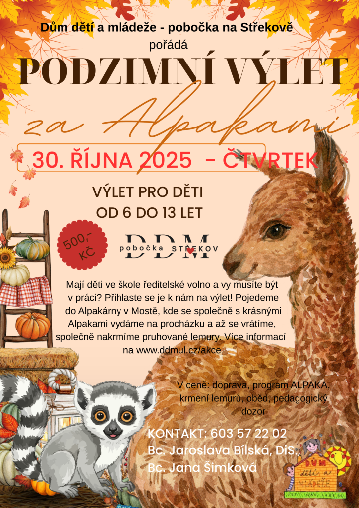 Podzimní výlet za alpakami OBSAZENO