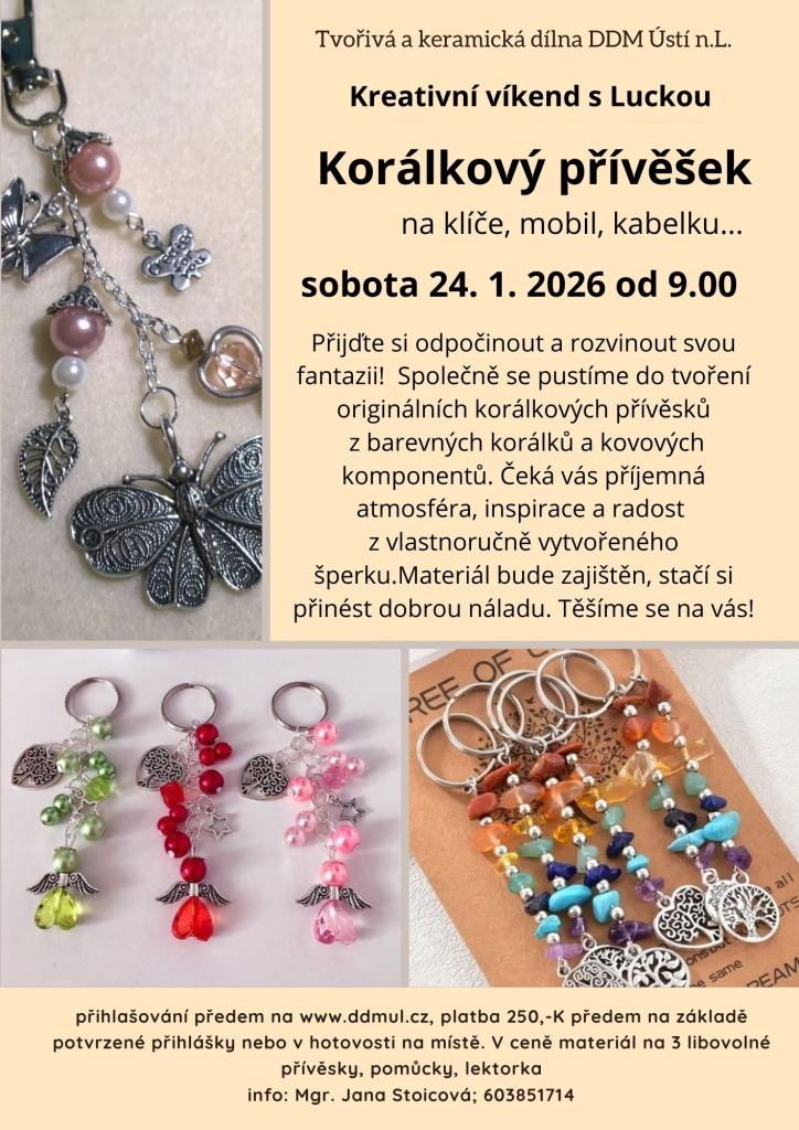 Kreativní víkend - korálkový přívěsek