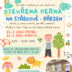 Otevřená herna na Střekově - pátek 14. 3. OBSAZENO