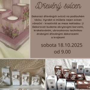 Kreativní víkend - svícen