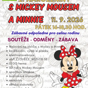 2. narozeniny s Mickey mousem a Minnie